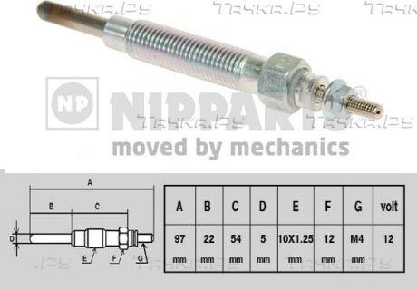 Свеча накаливания (накала) Nipparts. Артикул J5710500
