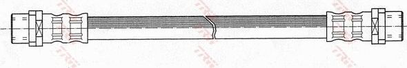 Тормозной шланг TRW задний правый/левый внутренний для Audi A6 II (C5) 1997-2005. Артикул PHA342