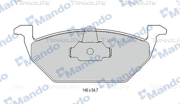 Тормозные колодки Mando передние для Skoda Fabia II 2006-2014. Артикул MBF015144