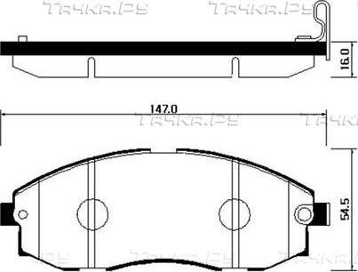 Тормозные колодки HSB передние для Hyundai H-1 I 1997-2007. Артикул HP0018