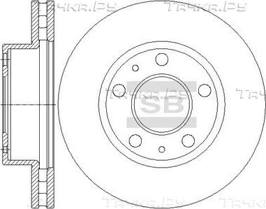 Тормозной диск Sangsin Hi-Q передний для Fiat Ducato III 2006-2026. Артикул SD5507