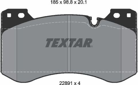 Тормозные колодки Textar. Артикул 2289101