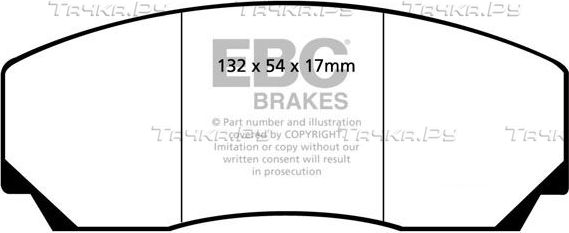 Тормозные колодки EBC Brakes передние для AC Cobra IV 1997-2001. Артикул DP3002C