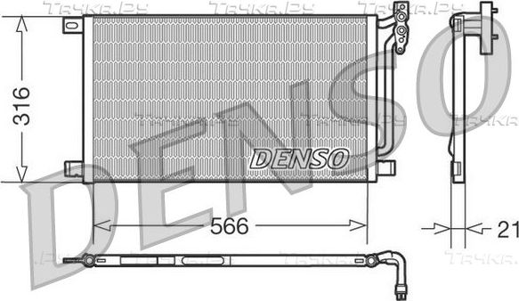 Радиатор кондиционера (конденсатор) Denso. Артикул DCN05104