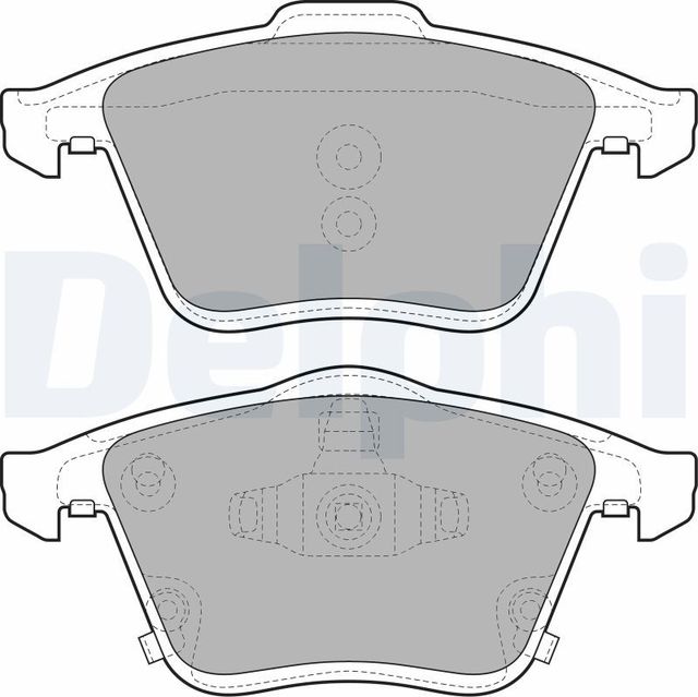 Тормозные колодки Delphi (Low-Metallic) передние для Mazda 6 I (GG) 2002-2008. Артикул LP2025