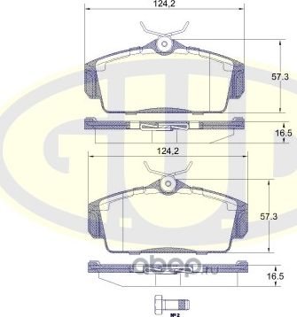 Тормозные колодки G.U.D.. Артикул GBP070410