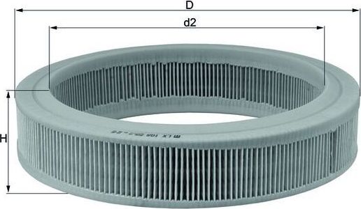 Воздушный фильтр Mahle для Ford Fiesta I 1983-1986. Артикул LX 108