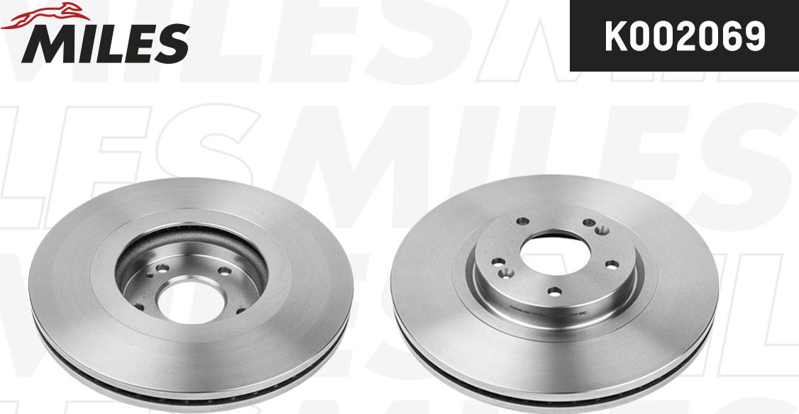 Диск тормозной HYUNDAI SANTA FE (SM) 05-06/(CM) 06- передний вент.D321мм. K00206 (Miles). Артикул K002069