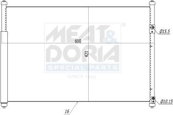 Радиатор кондиционера (конденсатор) Meat & Doria. Артикул 991086