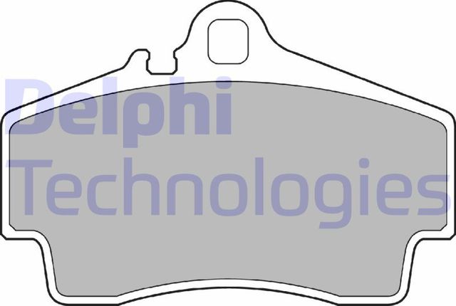 Тормозные колодки Delphi (Low-Metallic) задние для Porsche Cayman I (987) 2005-2013. Артикул LP1301