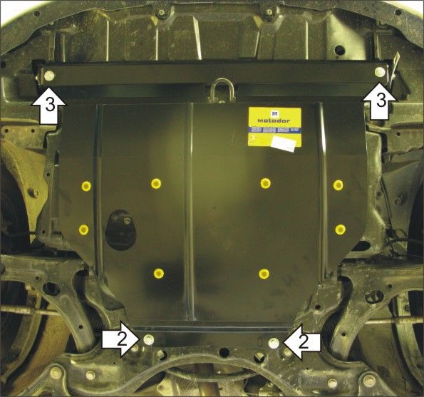 Защита Мотодор для картера, КПП Toyota Corolla Verso III 2007-2009. Артикул 02524