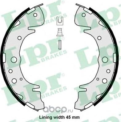 Колодки торм.бар.HYUNDAI SANTA FE/TRAJET 00-/KIA CARNIVAL -01 (254x57)без рычага (LPR). Артикул 08020