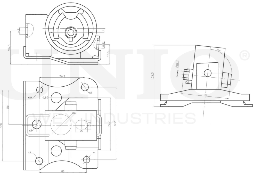 Опора двигателя (Unio). Артикул RMP-15159