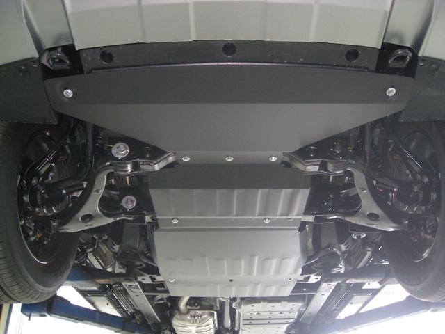 Защита Alfeco для радиатора, картера, КПП и РК Kia Mohave I рестайлинг 2016-2020. Артикул ALF.11.37-22st