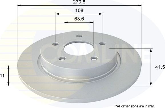 Тормозной диск Comline COATED. Артикул ADC1247