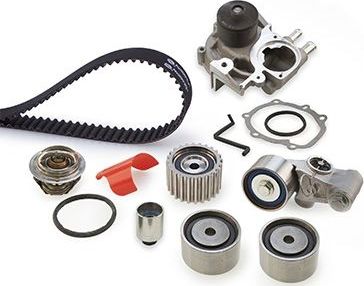 Помпа (водяной насос) с комплектом ремня ГРМ Gates PowerGrip® для Subaru Forester II 2005-2008. Артикул KP2TH15612XS-2