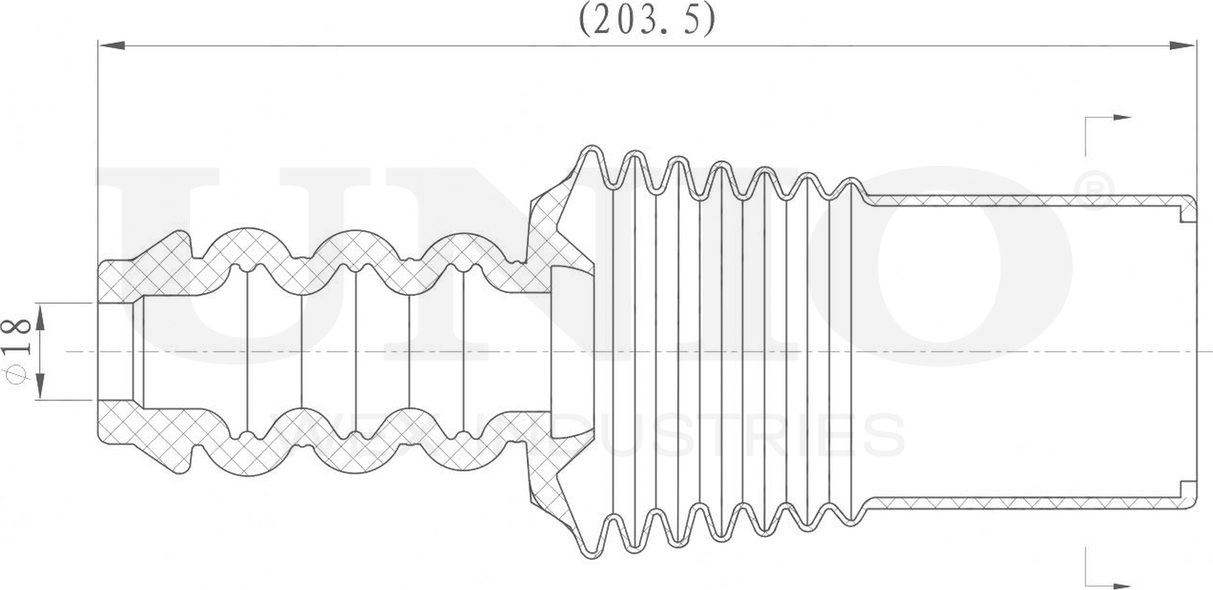 Пыльник амортизатора (Unio). Артикул DUC-10009