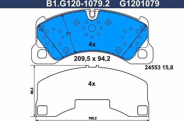 Тормозные колодки Galfer. Артикул B1.G120-1079.2