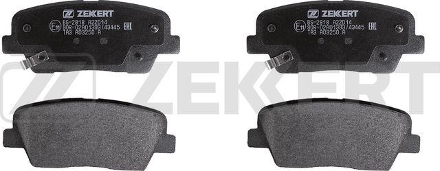 Тормозные колодки Zekkert задние для Fiat 500X I 2014-2026. Артикул BS-2818