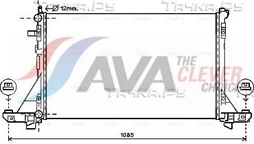 Радиатор охлаждения двигателя AVA. Артикул RT2561