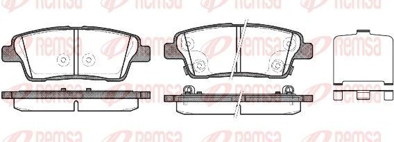 Тормозные колодки Remsa задние для Kia Quoris I 2013-2015. Артикул 1458.02