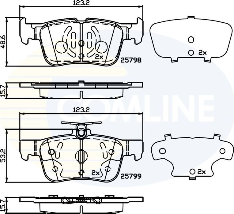 Тормозные колодки Comline Comline. Артикул CBP02243