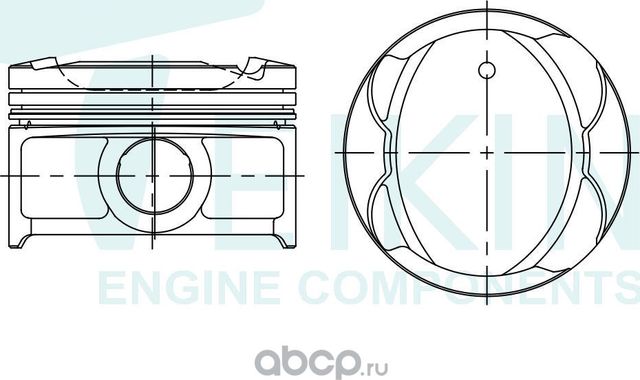 Поршни на 3 цилиндра (Teikin). Артикул 46677050