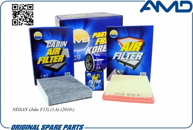 Комплект фильтров (масл.1520865F0C + возд.16546JG30A + салон.уголь.272771KA0A) (AMD). Артикул AMDSETF149C