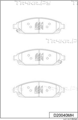 Тормозные колодки MK Kashiyama передние для Jeep Commander XK, XH 2005-2010. Артикул D20040MH