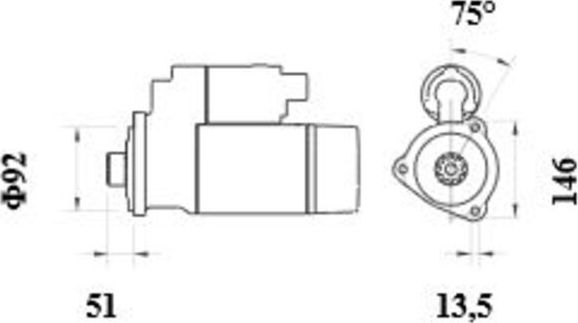 Стартер Mahle. Артикул MS 941