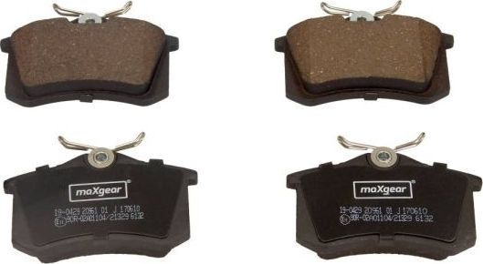 Тормозные колодки MaXgear. Артикул 19-0429
