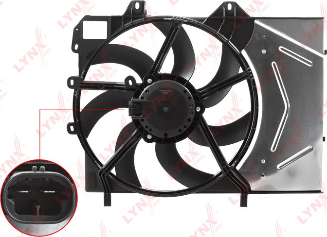 Вентилятор радиатора двигателя LYNXauto. Артикул RF-1205