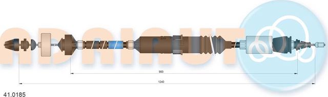 Трос сцепления Adriauto для Renault Laguna I 1993-2001. Артикул 41.0185