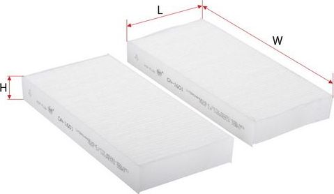 Салонный фильтр Sakura. Артикул CA-1601