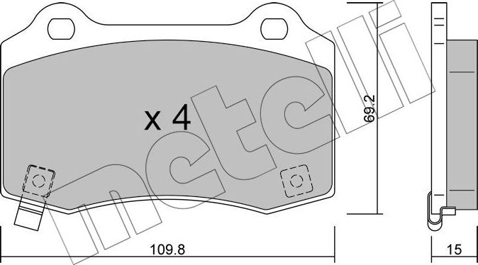 Тормозные колодки Metelli. Артикул 22-0251-6