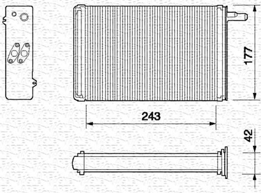 Радиатор отопителя (печки) Magneti Marelli для Citroen C25 1981-1994. Артикул 350218056000