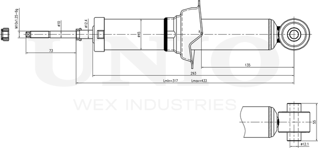 Амортизатор подвески (Unio). Артикул SAB-10757