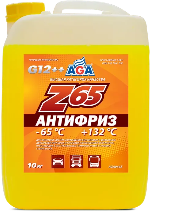 Антифриз  желтый  -65С  10 кг (AGA). Артикул aga044z