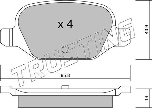 Тормозные колодки Trusting. Артикул 333.0