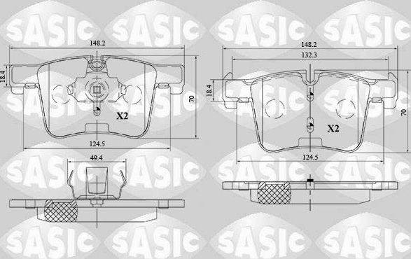 Тормозные колодки Sasic передние для BMW 1 II (F20/F21) 2011-2019. Артикул 6216173
