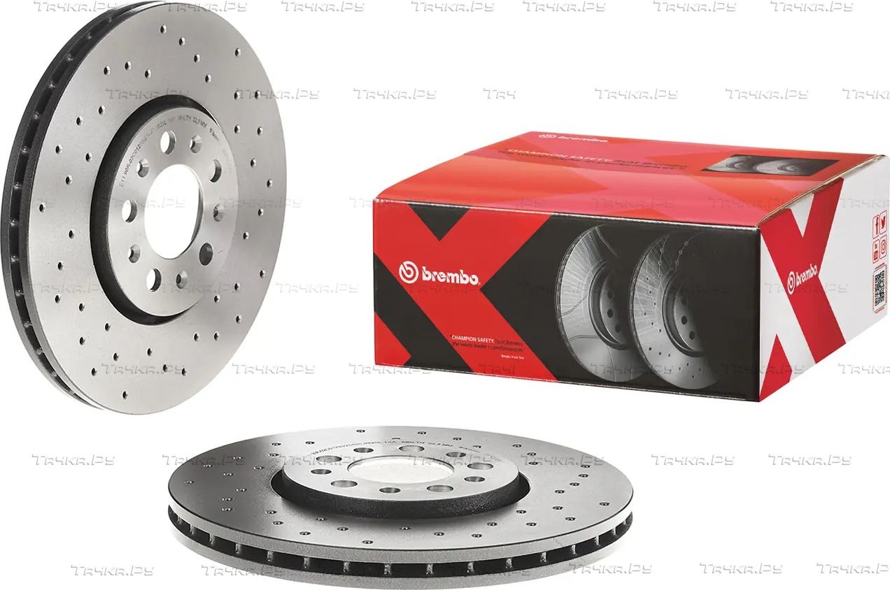 Тормозной диск Brembo XTRA LINE - Xtra передний для Volkswagen Golf IV 1997-2006. Артикул 09.7010.2X