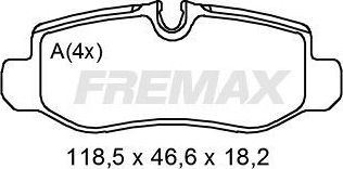 Тормозные колодки Fremax. Артикул FBP-2010