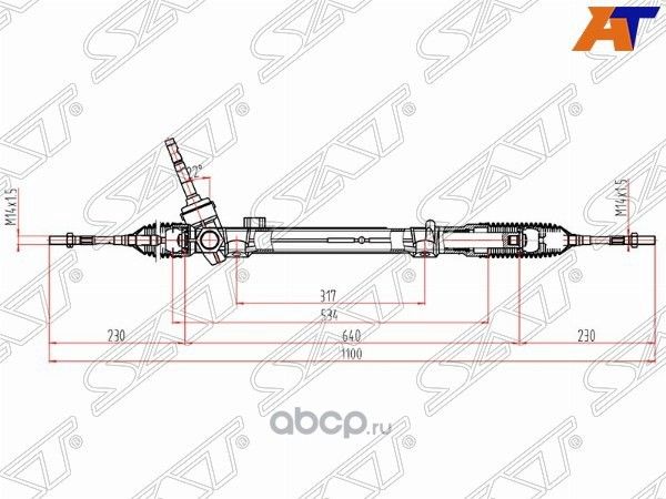 Рейка рулевая NISSAN X-TRAIL T32 14- LHD (SAT). Артикул ST480014BA0A