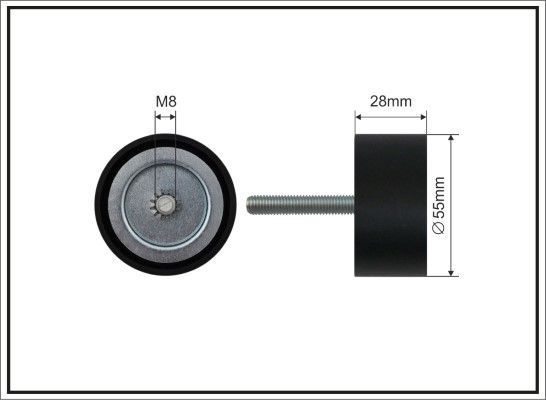 Направляющий (ведущий) ролик приводного поликлинового ремня Caffaro. Артикул 500656