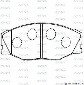 Тормозные колодки Advics. Артикул SN249