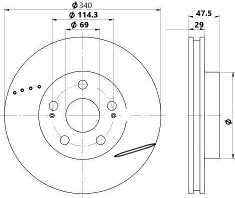 Тормозной диск Trialli. Артикул DF 0813s
