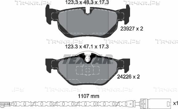 Тормозные колодки Textar Q+. Артикул 2392707