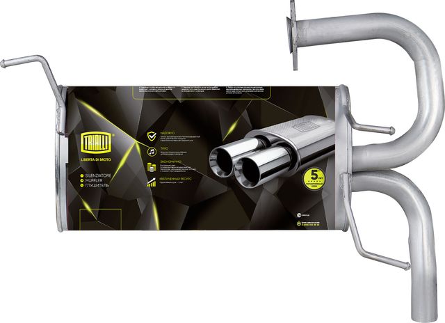 Глушитель (задняя часть) Trialli для Nissan X-Trail T30 2001-2013. Артикул EMM 1416