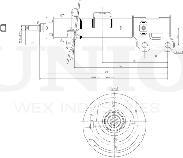Амортизатор подвески (Unio). Артикул SAB-10331