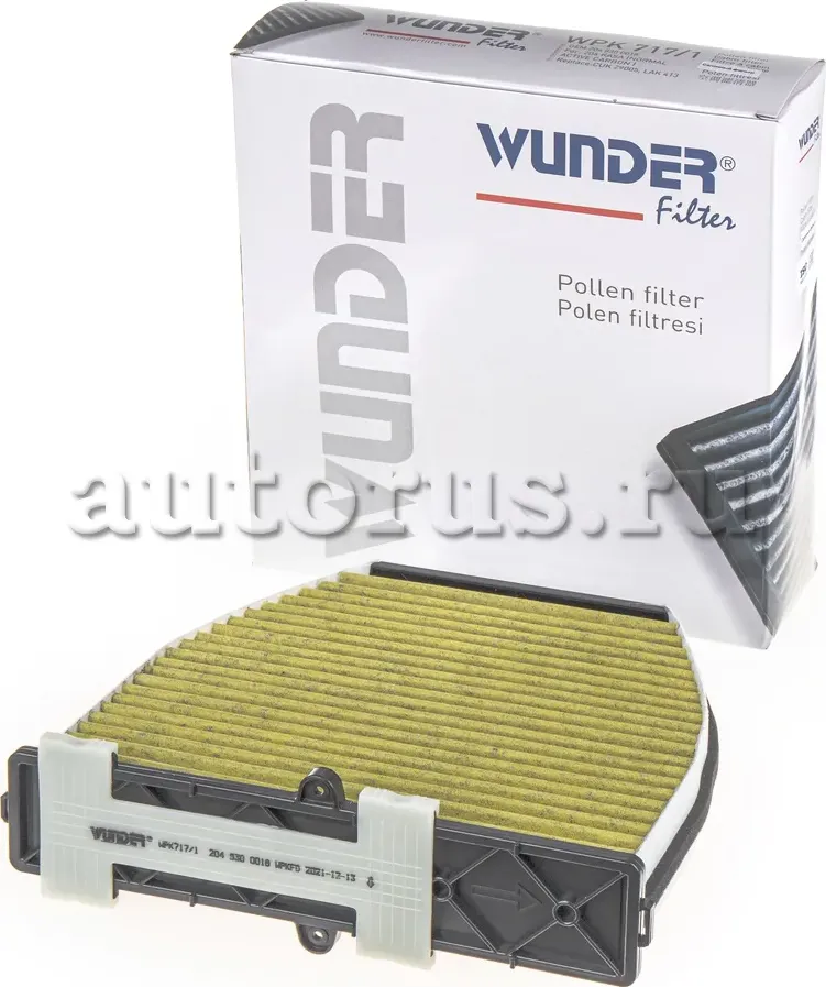 Фильтр салонный (угольный) MB W204/W212/X204 WUNDER FILTER WPK717/1 Wunder. Артикул WPK7171